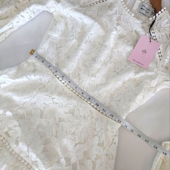 HELLO MOLLY LACE mini white dress new with tags - Picture 11 of 16